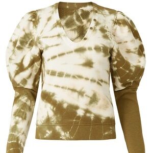 Ulla Johnson- Jude Pullover in Olive Tie-Dye